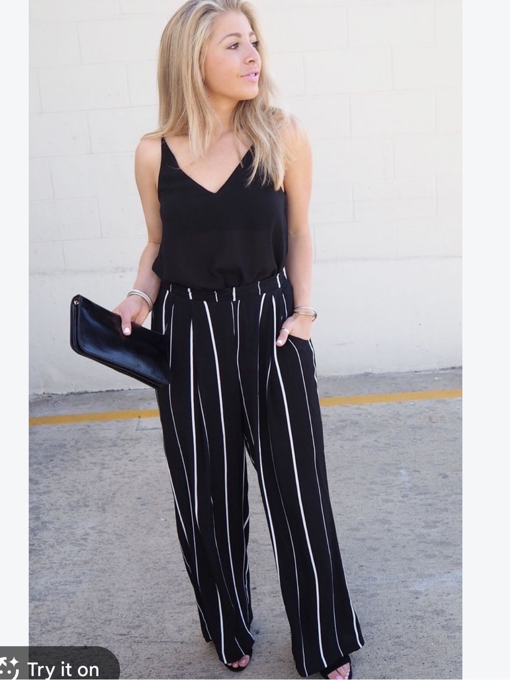 Leith striped pants size Medium NWT